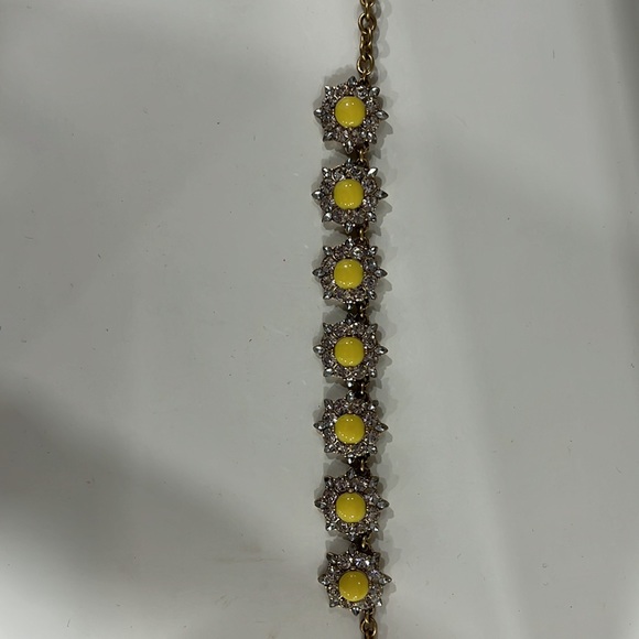 J. Crew Jeweled Flower statement Crystal Necklace - Picture 4 of 4